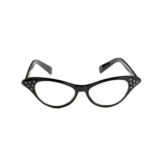 '50s Black Rhinestone Glasses - US 3565