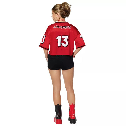 Adult Jason Voorhees Cropped Football Jersey - Friday the 13th - US 3677