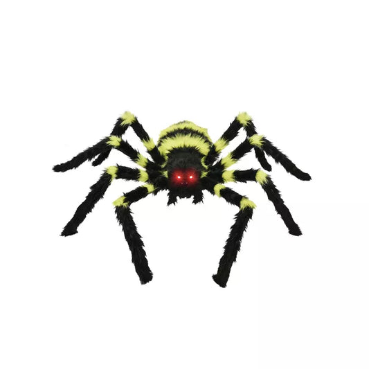 21 Inch LED Green Jumping Spider Animatronic - US 6358