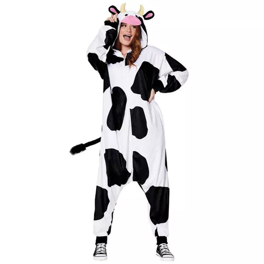 Adult Cow Hooded Jumpsuit Costime - US 8030