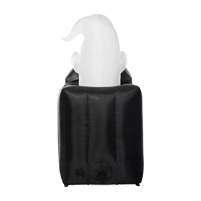4 Ft 2 In Light-Up Animated Tombstone Ghost Inflatable Decoration - US 1781