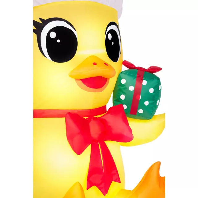 3 Ft Light-Up Duck with Presents Inflatable Decoration - US 4668