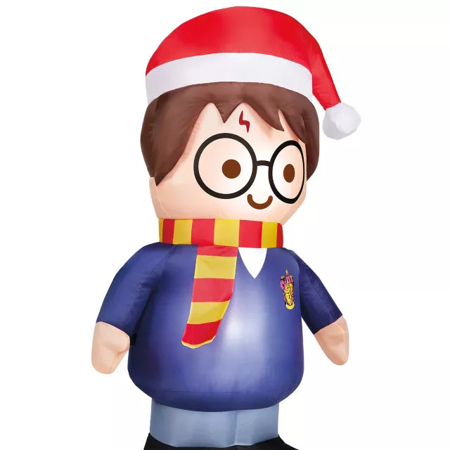 8 Ft Light-Up Tree and Harry Potter Inflatable Decoration - US 5637
