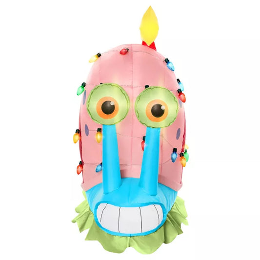 3 Ft Light-Up Gary the Snail Inflatable Decoration - SpongeBob SquarePants - US 3474