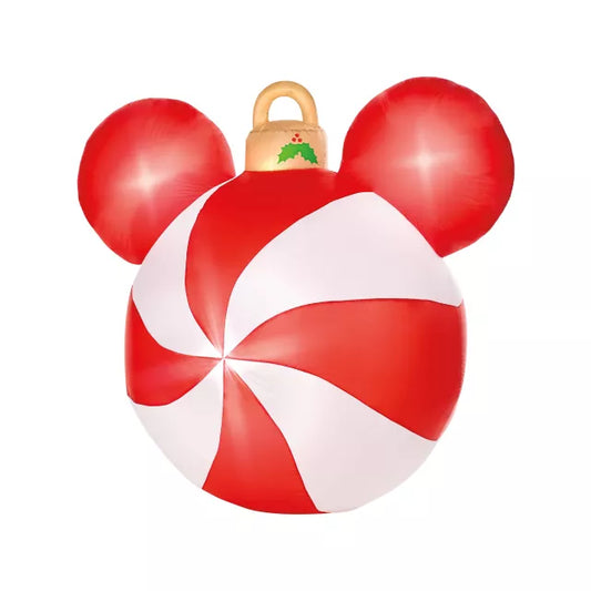 3 Ft 10 In Light-Up Mickey Mouse Peppermint Giant Ornament Inflatable Decoration – Mickey and Friends - US 1756
