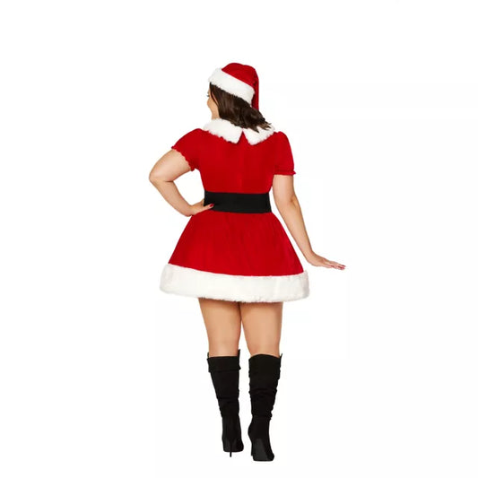 Adult Plus Size Sassy Mrs. Claus Costume - US 6982