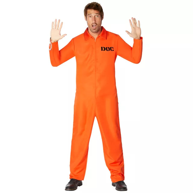 Adult Department of Corrections Prisoner One Piece Costume - US 5367