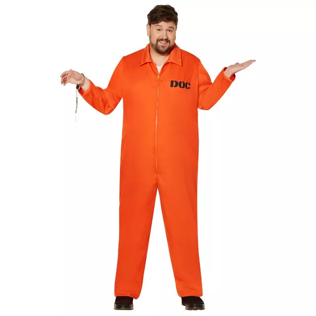 Adult Department of Corrections Prisoner One Piece Costume - US 5367