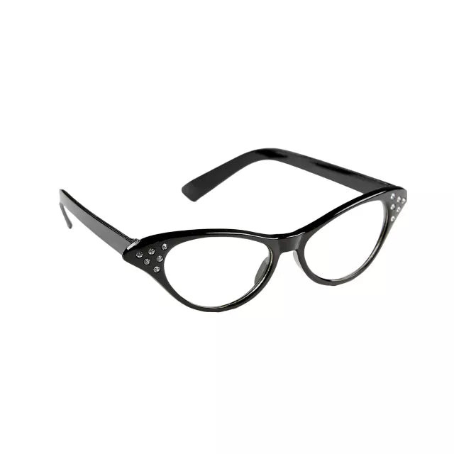 '50s Black Rhinestone Glasses - US 3565