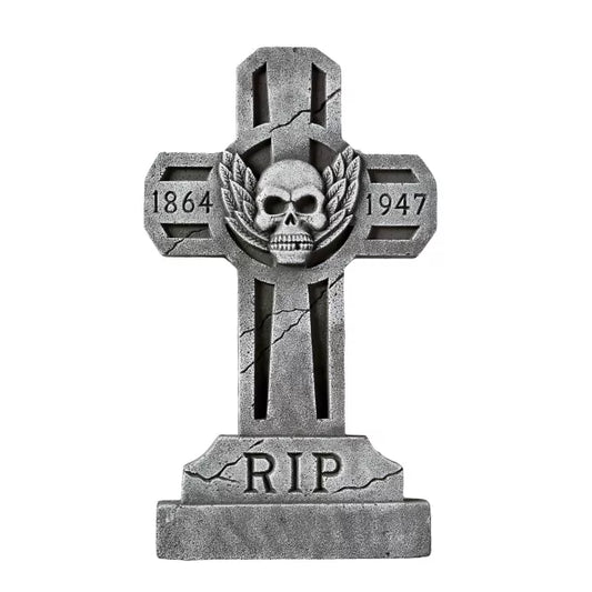 3 Ft Spooky Cross Tombstone - US 3726