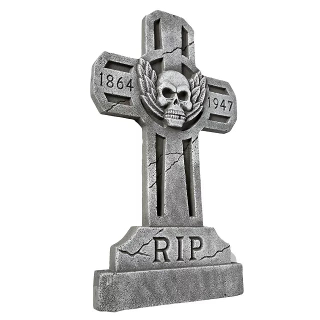 3 Ft Spooky Cross Tombstone - US 3726
