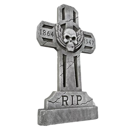 3 Ft Spooky Cross Tombstone - US 3726