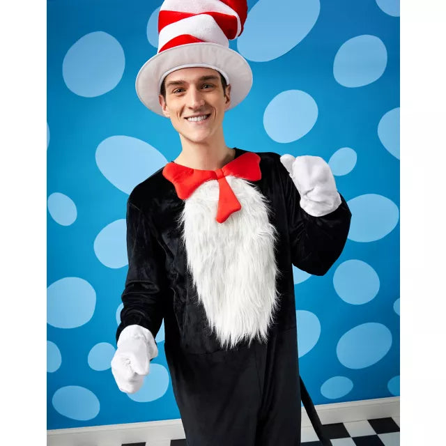 Adult Cat in the Hat One Piece Costume - Dr. Seuss - US 5972