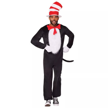 Adult Cat in the Hat One Piece Costume - Dr. Seuss - US 5972