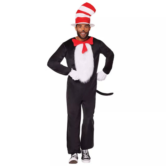 Adult Cat in the Hat One Piece Costume - Dr. Seuss - US 5972