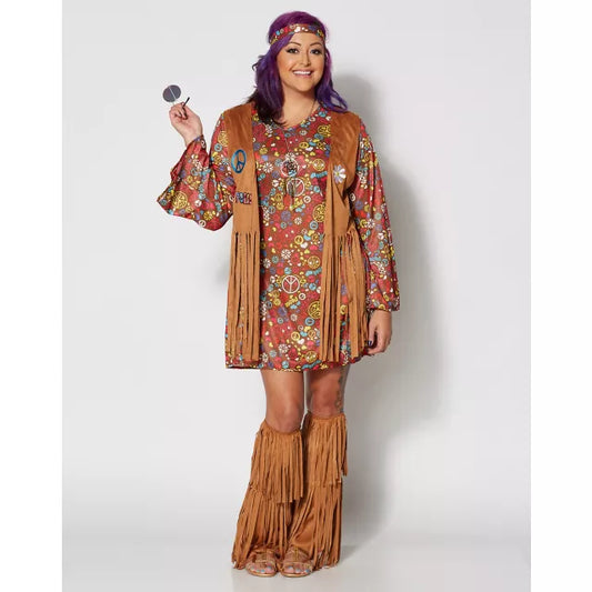 Adult Peace and Love Hippie Costume - US 9995
