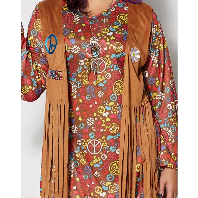 Adult Peace and Love Hippie Costume - US 9995