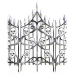 3 Ft Skull Swirl Fence - US 0861