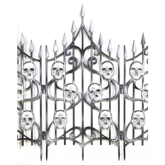 3 Ft Skull Swirl Fence - US 0861