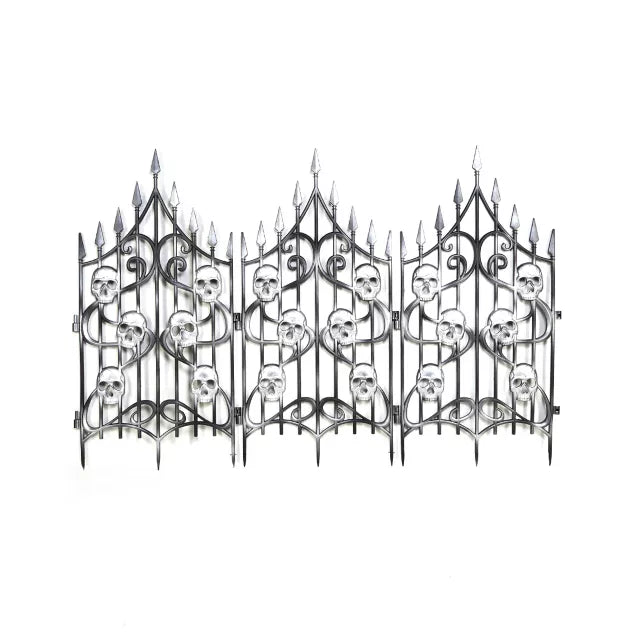 3 Ft Skull Swirl Fence - US 0861