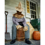 4 Ft 7 In Sitting Scarecrow Animatronic - US 0360