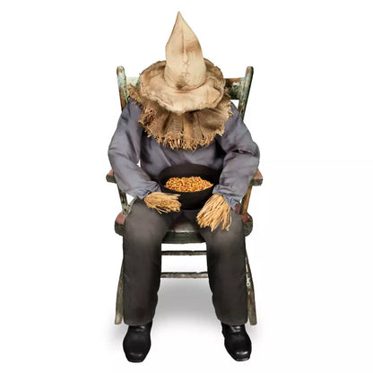 4 Ft 7 In Sitting Scarecrow Animatronic - US 0360