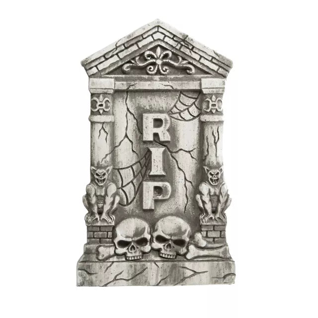 2 Ft Skull and Gargoyle Tombstone - US 9535