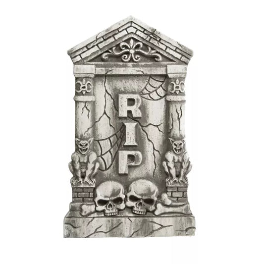 2 Ft Skull and Gargoyle Tombstone - US 9535