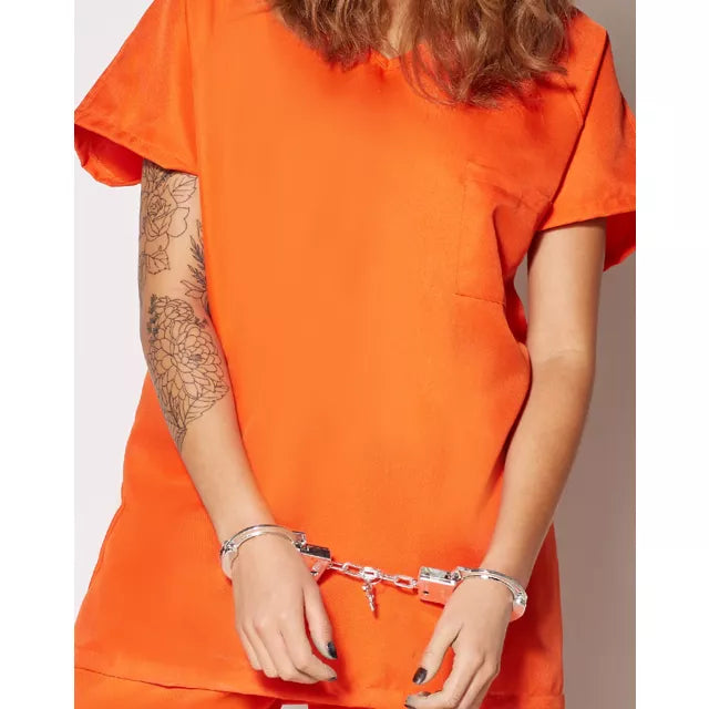 Adult Got Busted Orange Prisoner Costume - US 7733