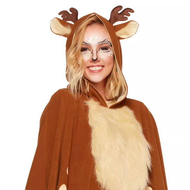 Adult Faux Fur Deer Poncho - US 3731