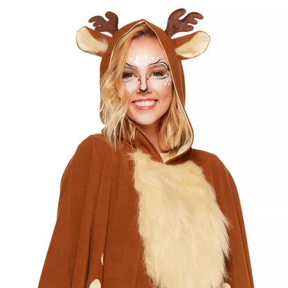 Adult Faux Fur Deer Poncho - US 3731