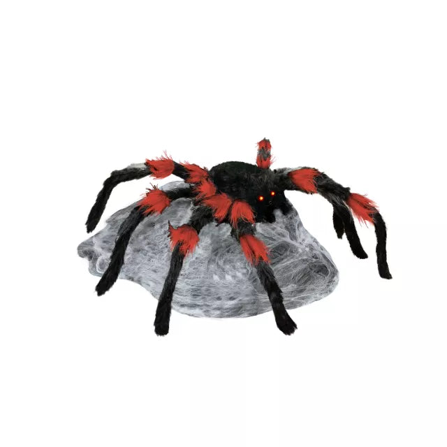 21 Inch LED Red and Black Jumping Spider Animatronic - US 2777