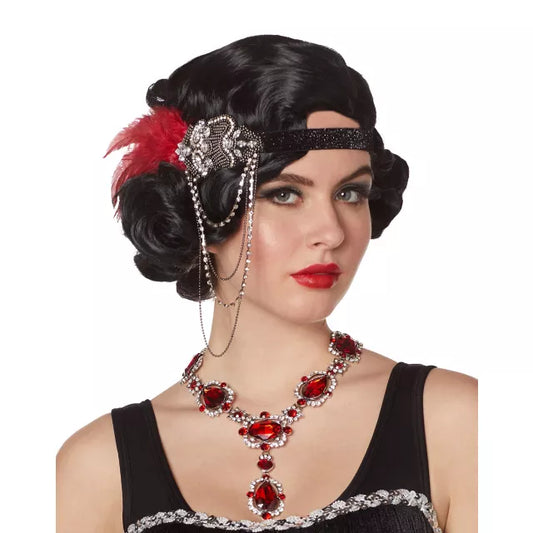 '20s Beaded Feather Headband - US 3887
