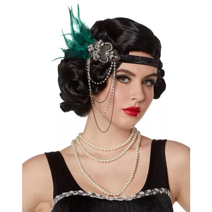 '20s Beaded Feather Headband - US 3887