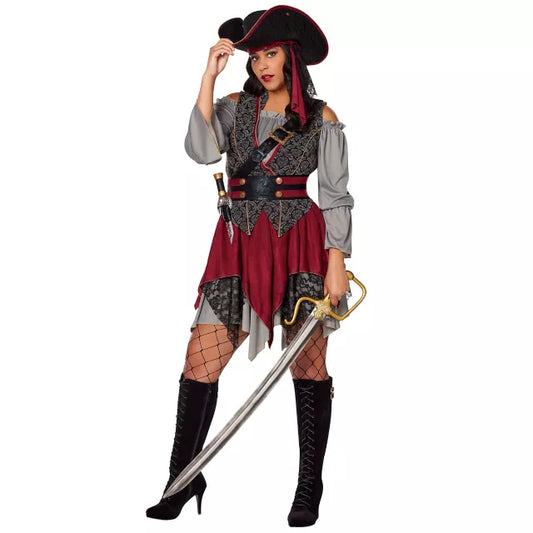 Adult Castaway Cutie Pirate Costume - The Signature Collection - US 3554