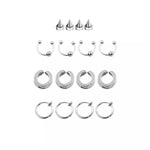 16 Piece Clip On Punk Jewelry Set - US 6564