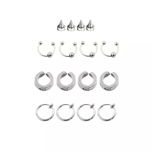 16 Piece Clip On Punk Jewelry Set - US 6564