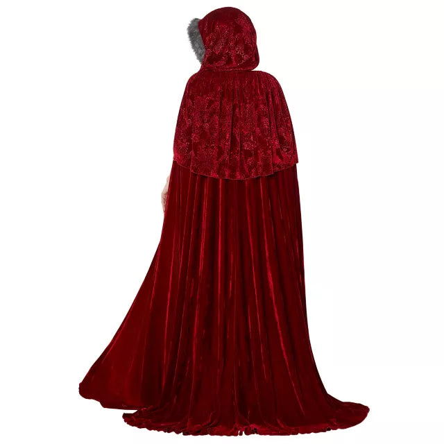 Adult Faux Fur Red Riding Hood Cape Deluxe - US 5645