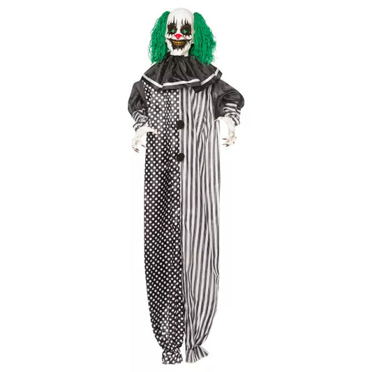 5 Ft Animated Light-Up Clown Hanging Prop - Decorations - US 8767