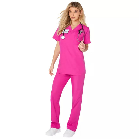 Adult Magenta Medical Scrubs Costume - US 6650