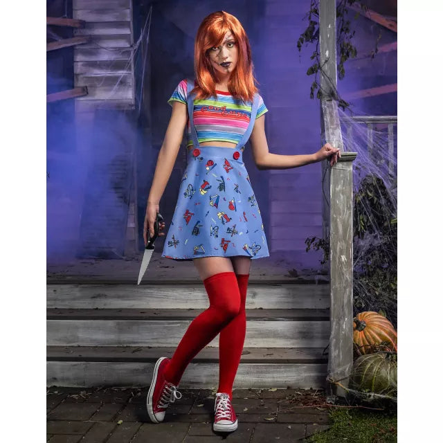 Adult Plus Size Chucky Good Guys Skirt Costume - US 6032