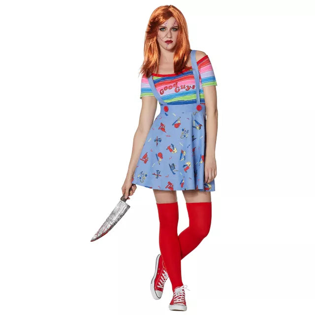 Adult Plus Size Chucky Good Guys Skirt Costume - US 6032