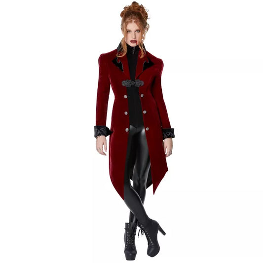 Adult Burgundy Vampire Jacket - US 6426