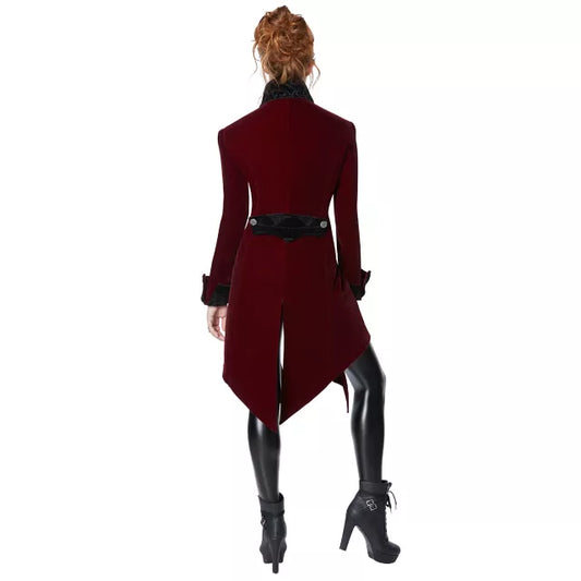 Adult Burgundy Vampire Jacket - US 6426