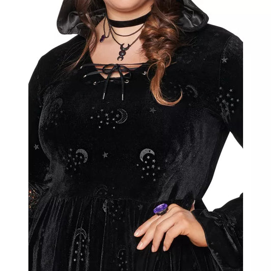 Adult Hooded Coven Plus Size Dress - US 8859