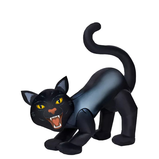 4 Ft Light-Up Scary Cat Inflatable - Decorations - US 7560