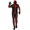 Adult Light-Up EL Wire Orange Stick Figure Costume - US 9937