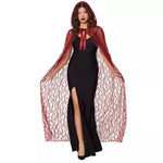Adult Burgundy Lace Cape - US 4162