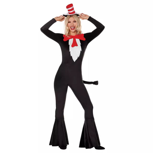 Adult Cat in the Hat Bell Bottom Costume - Dr. Seuss - US 7970