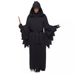 Adult Hooded Black Robe Costume - US 8153